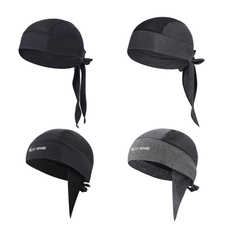West Biking Summer Ice Silk Pirate Cap Riding Cap Men And Women  Outdoor Windproof Sunscreen Headgear, Size: Free Size(Triangle Towel Gray)