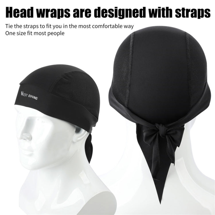 West Biking Summer Ice Silk Pirate Cap Riding Cap Men And Women  Outdoor Windproof Sunscreen Headgear, Size: Free Size(Tying Rope Gray)