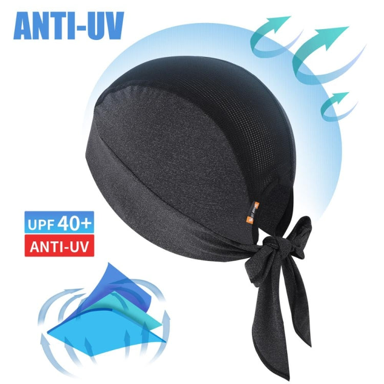 West Biking Summer Ice Silk Pirate Cap Riding Cap Men And Women  Outdoor Windproof Sunscreen Headgear, Size: Free Size(Triangle Towel Gray)