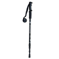 JUNGLELEOPARD 3-Section Straight Handle Aluminum Trekking Pole Multifunctional Walking Hand Crutches, Length: 66-135cm(Black)