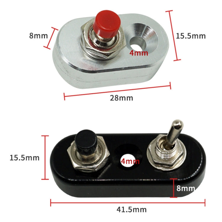 Motorcycle Modification Accessories Handlebar Switch Headlights Spotlights Overtaking Lights Power Off Start Ignition Horn Combination Switch, Specification: Single Switch Black