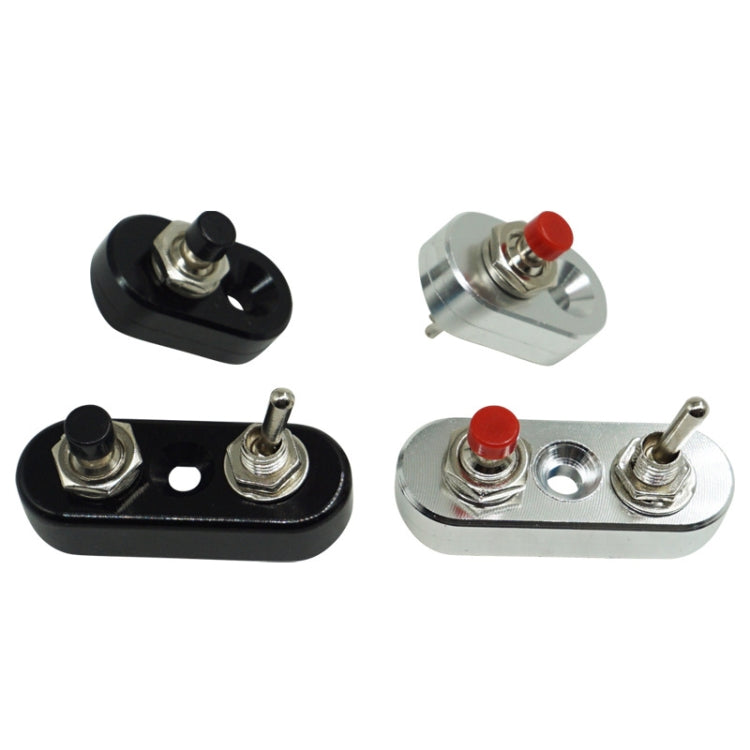 Motorcycle Modification Accessories Handlebar Switch Headlights Spotlights Overtaking Lights Power Off Start Ignition Horn Combination Switch, Specification: Single Switch Silver