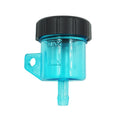 2 PCS Motorcycle Modification Accessories Off-Road Vehicle Large Displacement Straight Pump Transparent Oil Cup Brake Pump Modified Oil Pot(Straight Blue)