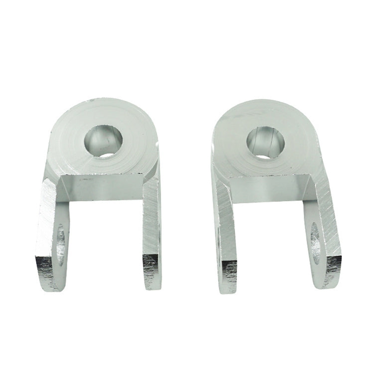 1pair Motorcycle Electric Vehicle Modification Accessories Small CNC Aluminum Alloy Shock Absorption Increaser(Silver)