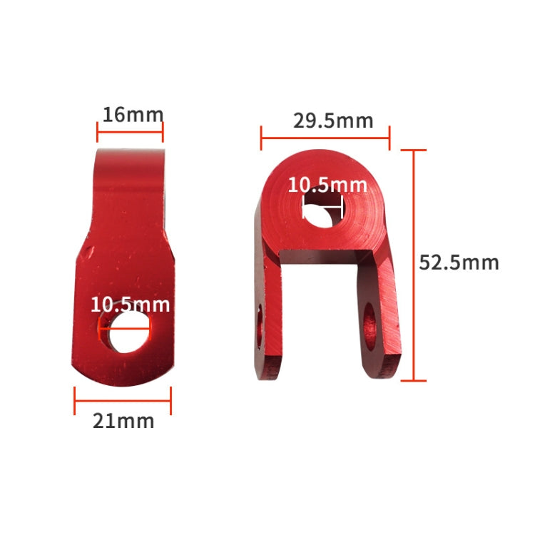 1pair Motorcycle Electric Vehicle Modification Accessories Small CNC Aluminum Alloy Shock Absorption Increaser(Black)