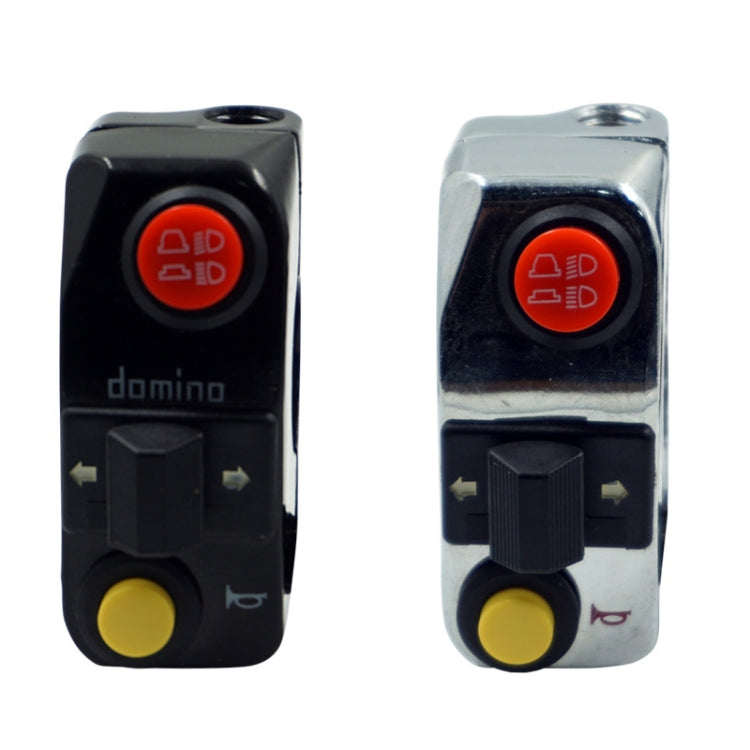 Motorcycle Modification Aluminum Alloy Handle Switch High Low Beam Light Turn Signal Horn Control Switch(Silver)