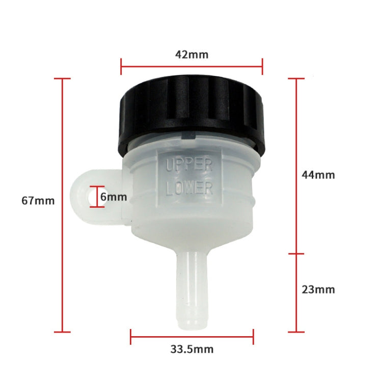 4 PCS Motorcycle Skyline Rear Brake Pump Split Oil Pot Small Oil Cup(Straight Mouth)