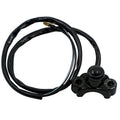 Motorcycle Modification Self-Locking Single Switch Headlight Fog Light Brake Light Emergency Light Switch(Black Button)