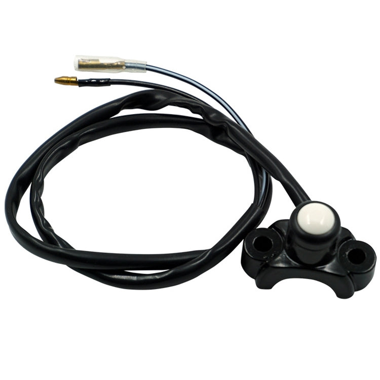 Motorcycle Modification Self-Locking Single Switch Headlight Fog Light Brake Light Emergency Light Switch(White Button)