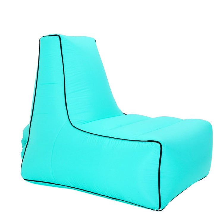 BB1082 Inflatable Sofa Inflatable Bed Outdoor Folding Portable Air Sofa Size: 85 x 80 x 75cm(Lake Green)