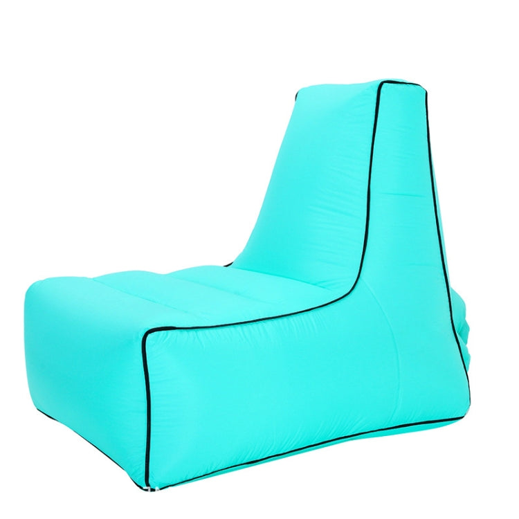 BB1082 Inflatable Sofa Inflatable Bed Outdoor Folding Portable Air Sofa Size: 85 x 80 x 75cm(Lake Green)