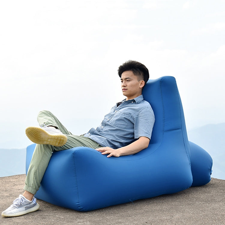 BB1082 Inflatable Sofa Inflatable Bed Outdoor Folding Portable Air Sofa Size: 85 x 80 x 75cm(Wine Red)