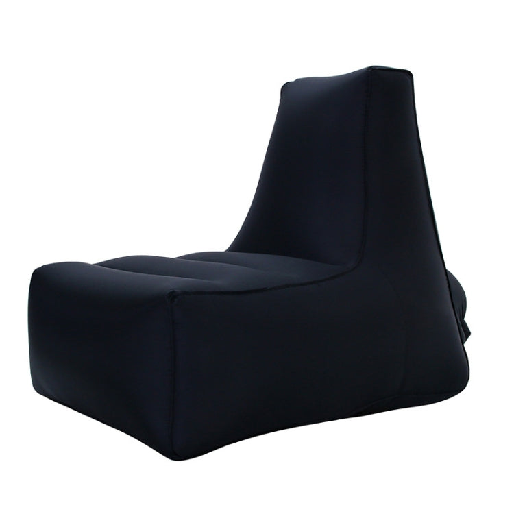 BB1082 Inflatable Sofa Inflatable Bed Outdoor Folding Portable Air Sofa Size: 100 x 90 x 80cm(Black)