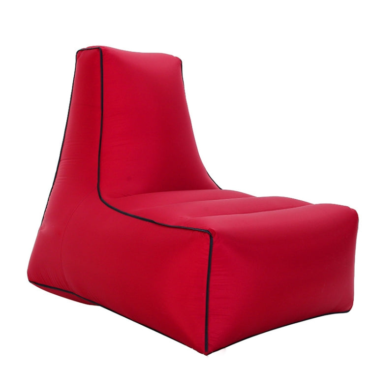 BB1082 Inflatable Sofa Inflatable Bed Outdoor Folding Portable Air Sofa Size: 100 x 90 x 80cm(Wine Red)