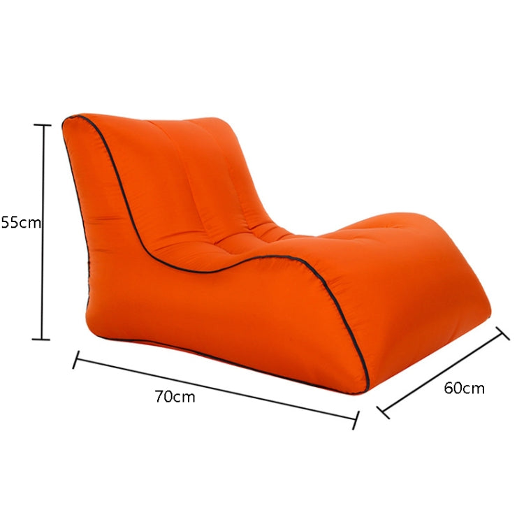 BB1803 Foldable Portable Inflatable Sofa Single Outdoor Inflatable Seat, Size: 70 x 60 x 55cm(Orange)