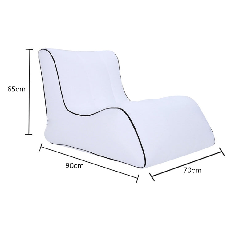 BB1803 Foldable Portable Inflatable Sofa Single Outdoor Inflatable Seat, Size: 90 x 70 x 65cm(White)