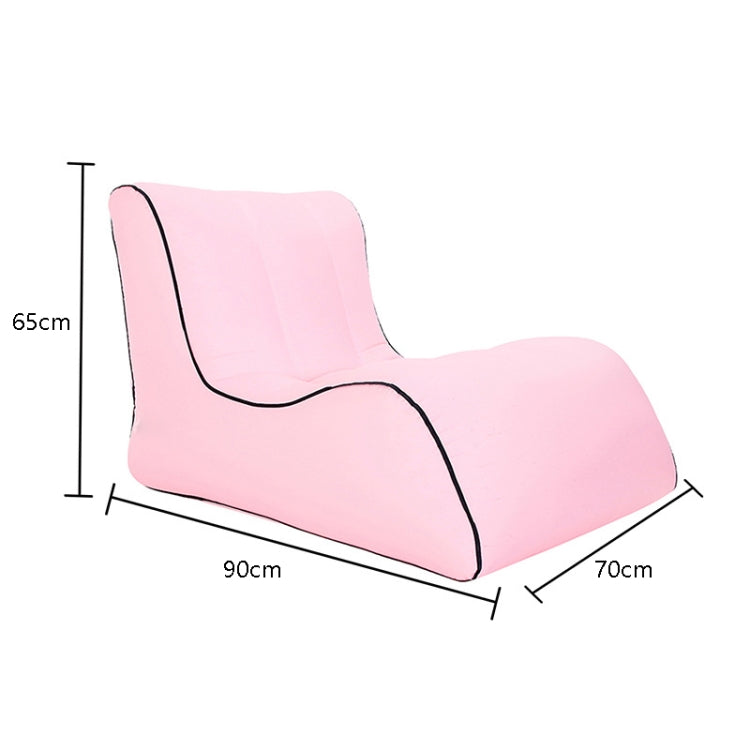 BB1803 Foldable Portable Inflatable Sofa Single Outdoor Inflatable Seat, Size: 90 x 70 x 65cm(Pink)
