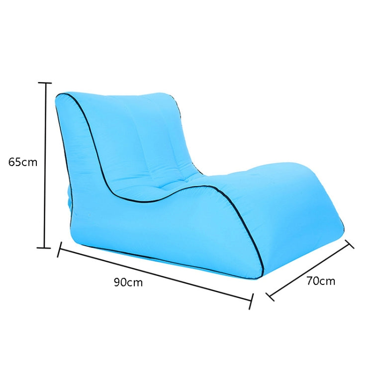 BB1803 Foldable Portable Inflatable Sofa Single Outdoor Inflatable Seat, Size: 90 x 70 x 65cm(Sky Blue)
