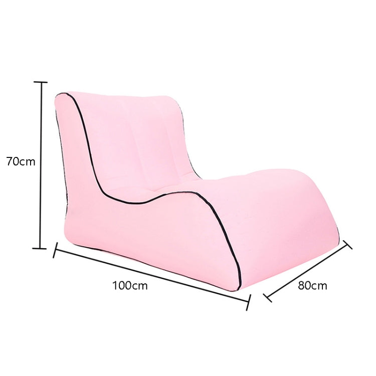 BB1803 Foldable Portable Inflatable Sofa Single Outdoor Inflatable Seat, Size: 100 x 80 x 70cm(Pink)