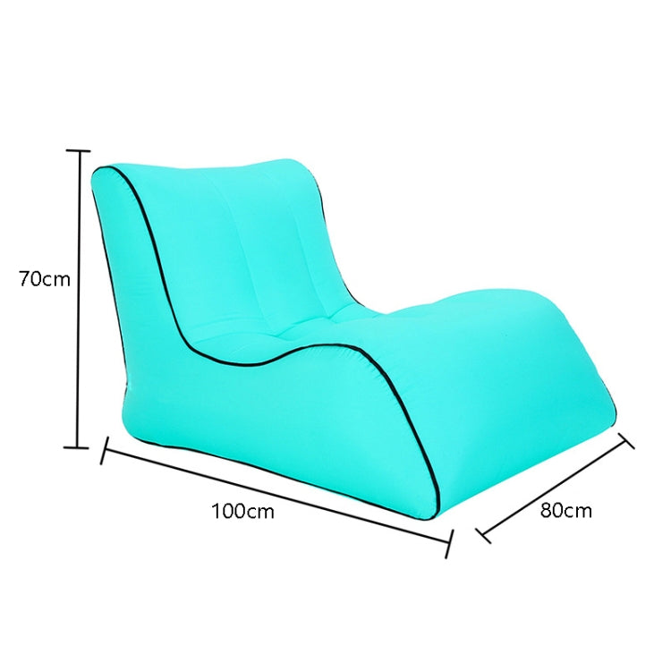 BB1803 Foldable Portable Inflatable Sofa Single Outdoor Inflatable Seat, Size: 100 x 80 x 70cm(Lake Green)