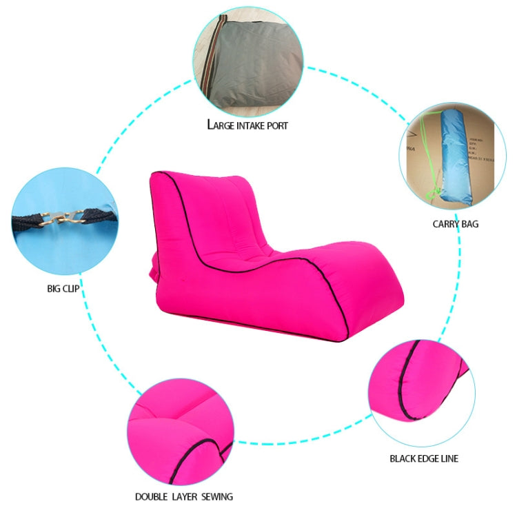 BB1803 Foldable Portable Inflatable Sofa Single Outdoor Inflatable Seat, Size: 100 x 80 x 70cm(Pink)
