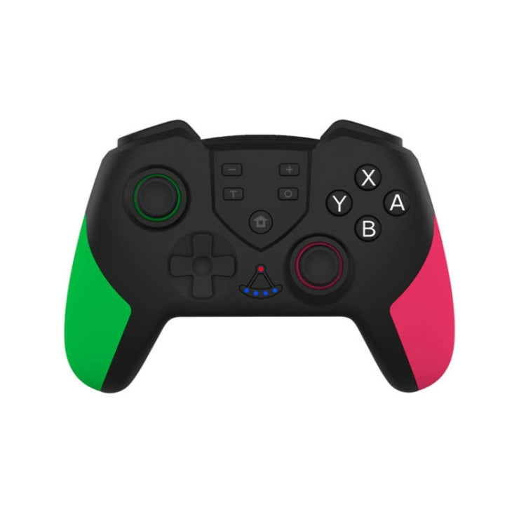 T23 Wireless Bluetooth Game Handle With Vibration And Wake Up Macro Programming Function Handle For Nintendo Switch PRO(Pink Green)
