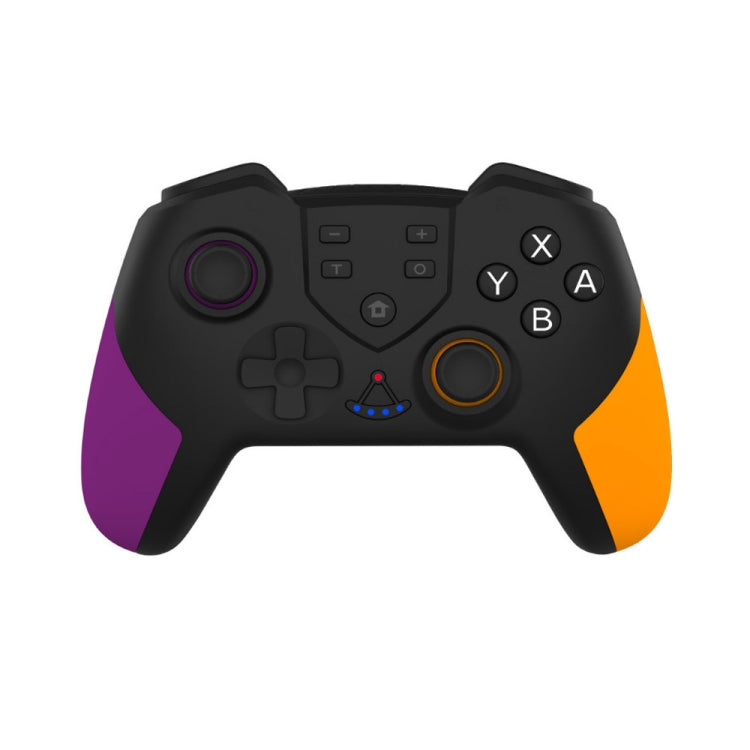 T23 Wireless Bluetooth Game Handle With Vibration And Wake Up Macro Programming Function Handle For Nintendo Switch PRO(Purple Yellow)