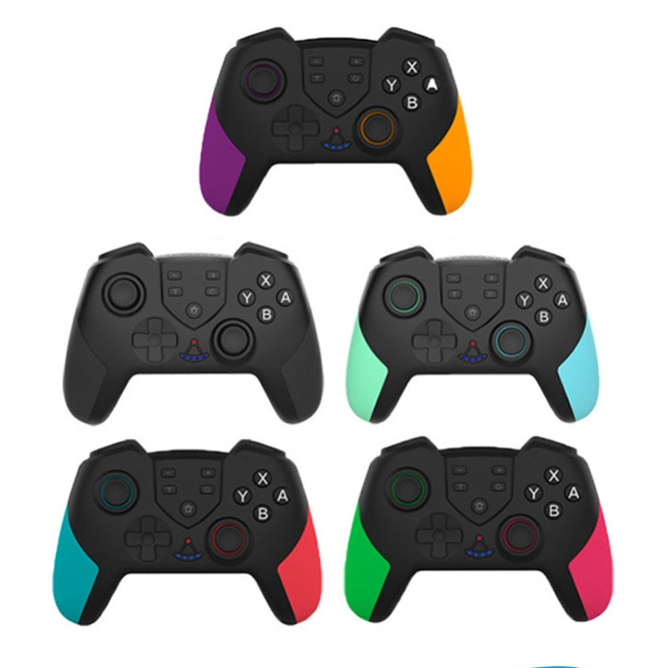 T23 Wireless Bluetooth Game Handle With Vibration And Wake Up Macro Programming Function Handle For Nintendo Switch PRO(Purple Yellow)