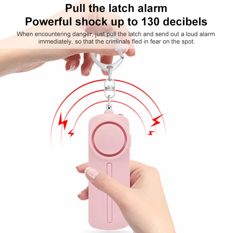 AF-9400 130dB Personal Alarm Pull Ring Women Self-Defense Keychain Alarm(Pink)