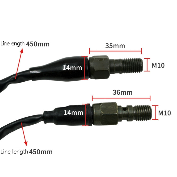 2 PCS Motorcycle Modified Accessories Disc Brake Hydraulic Switch Line, Specification: M10 x 1.25mm Plug