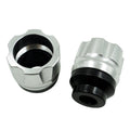 2 Pairs Motorcycle Modified Accessories Anti-Drop Cup CNC Aluminum Alloy Anti-Collision And Shock Absorbing Front Fork Cup(Silver)