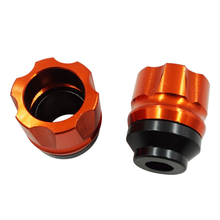 2 Pairs Motorcycle Modified Accessories Anti-Drop Cup CNC Aluminum Alloy Anti-Collision And Shock Absorbing Front Fork Cup(Orange)