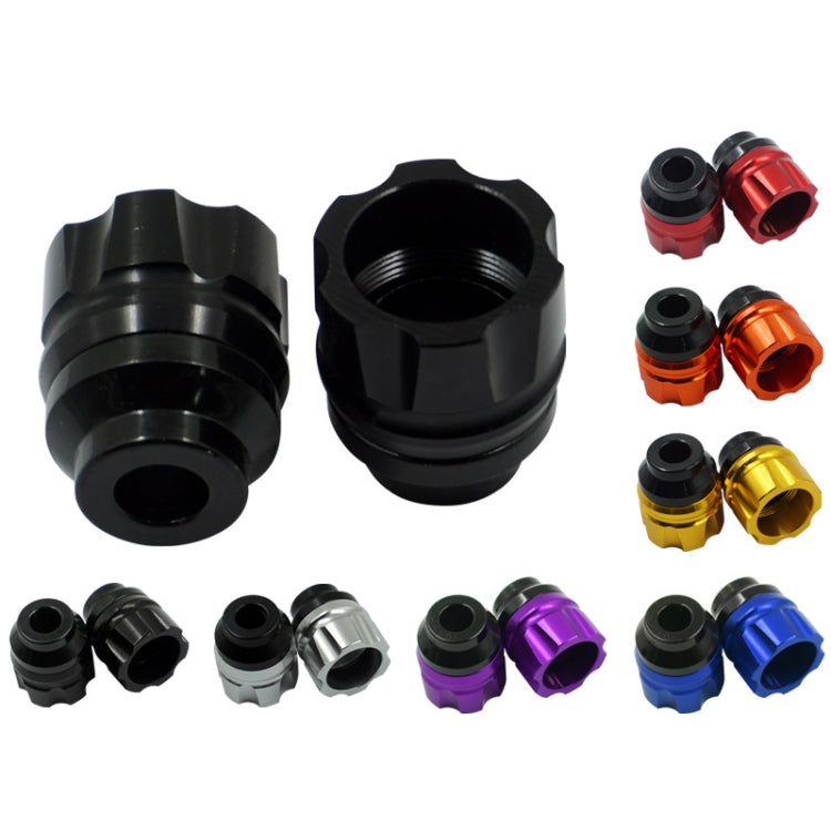 2 Pairs Motorcycle Modified Accessories Anti-Drop Cup CNC Aluminum Alloy Anti-Collision And Shock Absorbing Front Fork Cup(Orange)