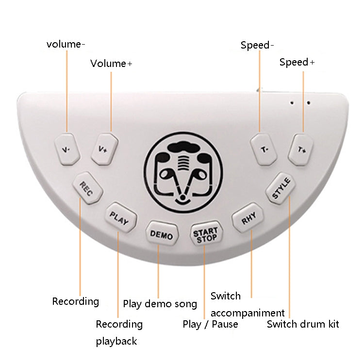 Children Hand Roll Electronic Drum DTX Game Portable Drum(G603 Bears)