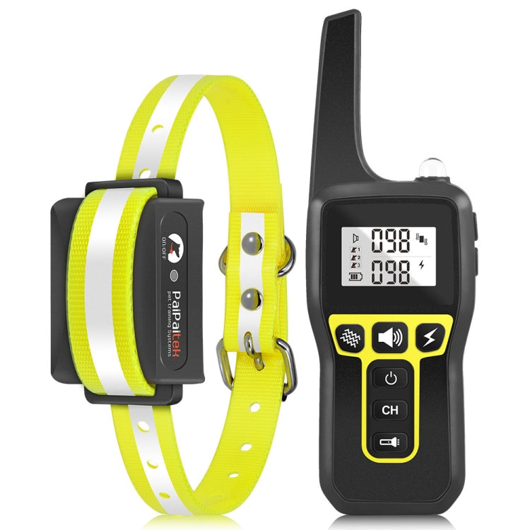PaiPaitek PD529 Remote Control Dog Training Device Voice Control Anti-Barking Device Dog Training Device(Yellow)