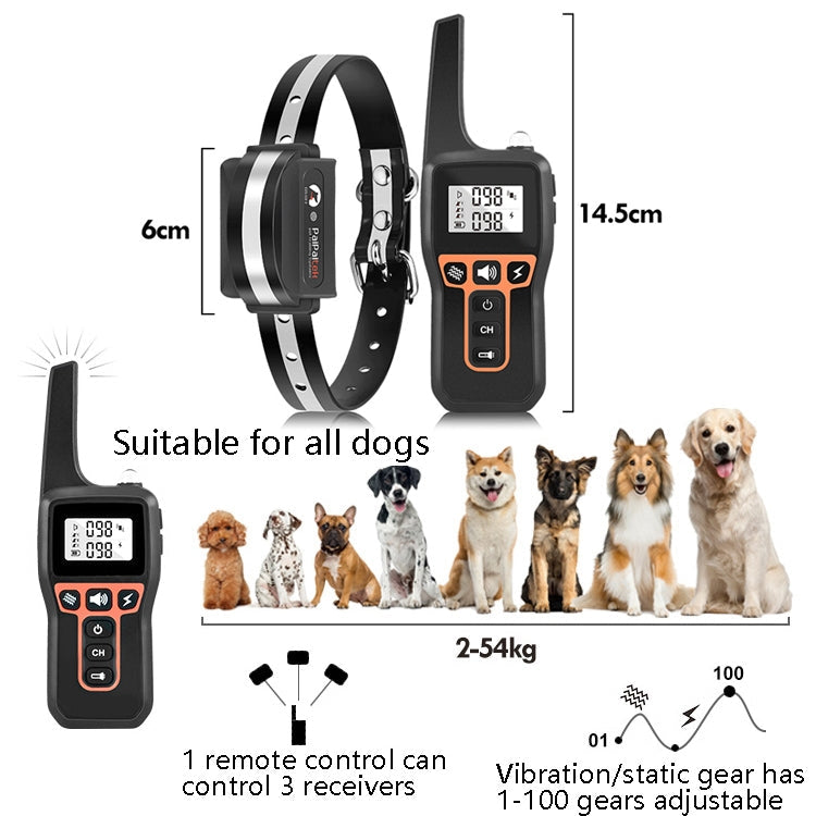 PaiPaitek PD529 Remote Control Dog Training Device Voice Control Anti-Barking Device Dog Training Device(Red)