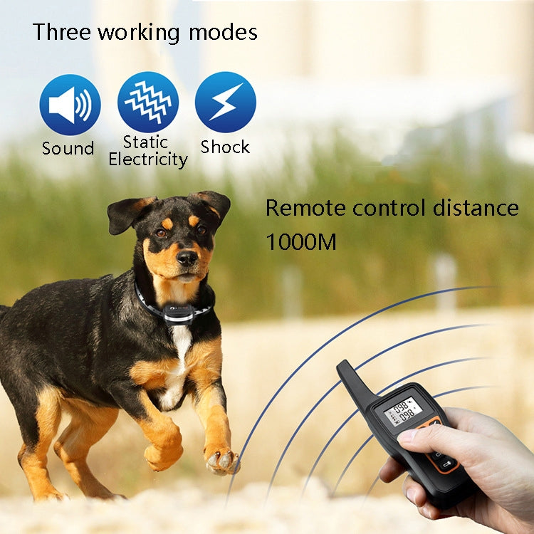 PaiPaitek PD529 Remote Control Dog Training Device Voice Control Anti-Barking Device Dog Training Device(Orange)