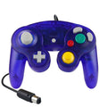 5 PCS Single Point Vibrating Controller Wired Game Controller For Nintendo NGC(Transparent Blue)