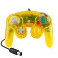 5 PCS Single Point Vibrating Controller Wired Game Controller For Nintendo NGC(Transparent Yellow)