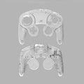 2 PCS Game Single Point Handle Shell Replacement Shell Handle Repair Parts For Nintendo NGC(Transparent)