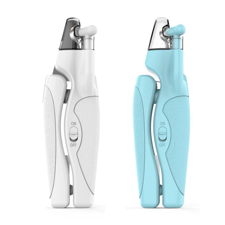 Pet LED Light Nail Tie Anti-Bloodline Nail Trimmer(White)