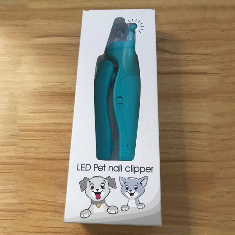 Pet LED Light Nail Tie Anti-Bloodline Nail Trimmer(White)