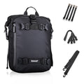 Rhinowalk Multi-Function Motorcycle Rear Seat Bag Combination Rear Shelf Pannier, Colour: Black 10L