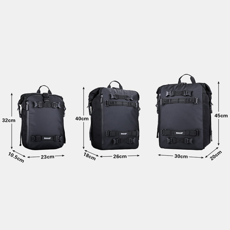 Rhinowalk Multi-Function Motorcycle Rear Seat Bag Combination Rear Shelf Pannier, Colour: Yellow 20L