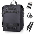 Rhinowalk Multi-Function Motorcycle Rear Seat Bag Combination Rear Shelf Pannier, Colour: Black 30L
