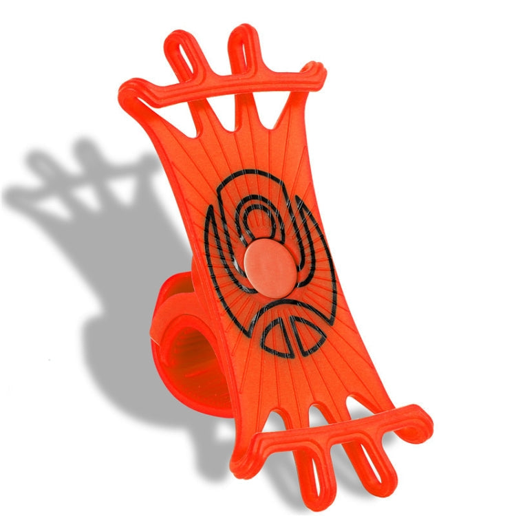 Multifunctional Silicone Bicycle Mobile Phone Holder Motorcycle Riding Navigation Fixed Bracket(Orange)