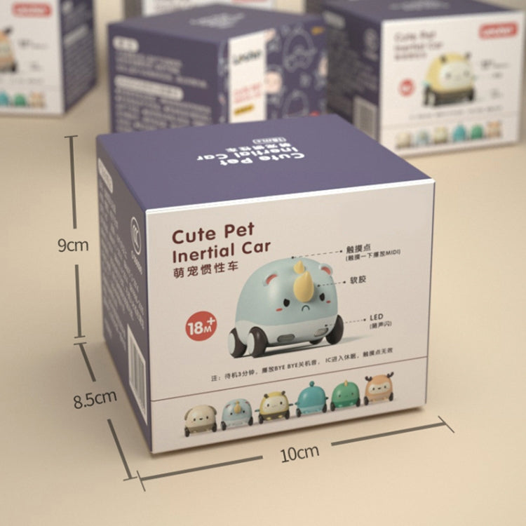 Cartoon Cute Pet Pull Back Car Children Mini Puzzle Inertia Car Toy(Whale)