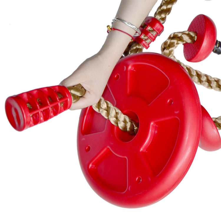 Children Swing Climbing Rope Big Small Disc Sling Rope Swing,Random Color Delivery