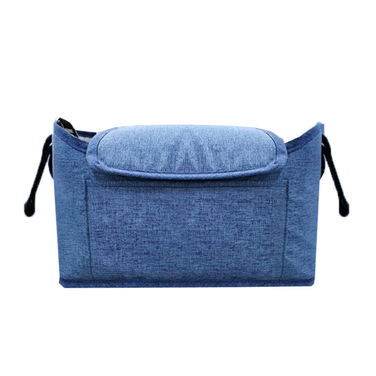 Stroller Storage Hanging Bag Multifunctional Large Capacity Stroller Bag(Linen Blue)