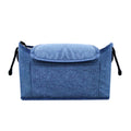 Stroller Storage Hanging Bag Multifunctional Large Capacity Stroller Bag(Linen Blue)